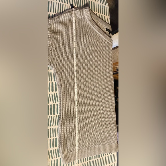 NWOT BOBI BLACK 100% COTTON ASYMMETRIC NECK SWEATER SIZE SMALL IN HEATHER GREY - Picture 8 of 9